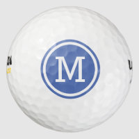 Blue Monogram Personalized Golf Balls