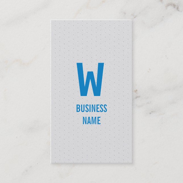 Blue Monogram Photographer Business Card (Front)