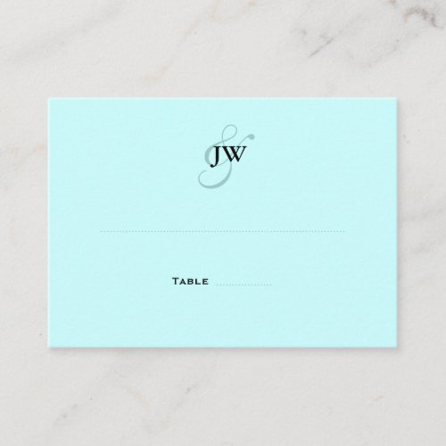 Blue Monogram Place Cards Business Card