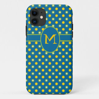 Blue Monogram Polka Dots iPhone 5/5s Xtreme Case