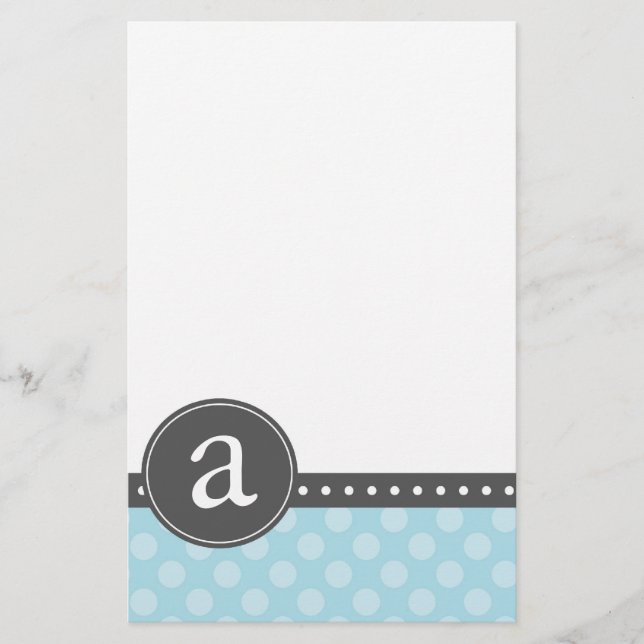 Blue Monogram Stationery (Front)