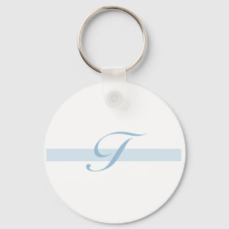 Blue Monogram T Keychain