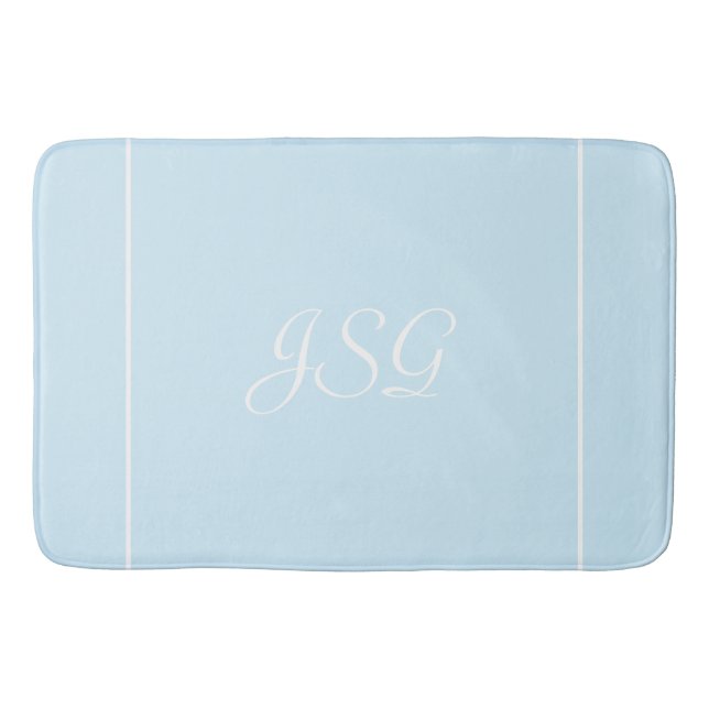 Blue Monogrammed bathmat (Front)