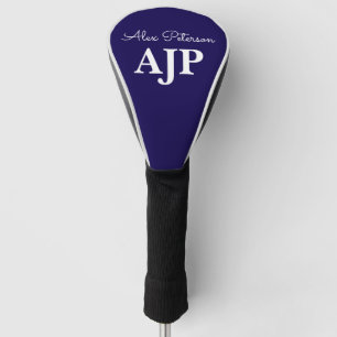 Blue Monogrammed Golf Head Cover