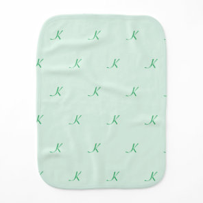 Blue Monogrammed Pattern  Baby Burp Cloth
