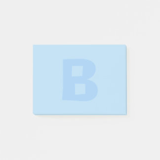 Blue Monogrammed Post It Notes
