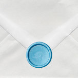 Blue monograms wedding wax seal stamp<br><div class="desc">Personalize and add your monogram letters/initials.</div>