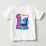 Blue Monster 1st Birthday Custom Baby T-Shirt