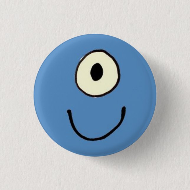 Blue Monster Button (Front)