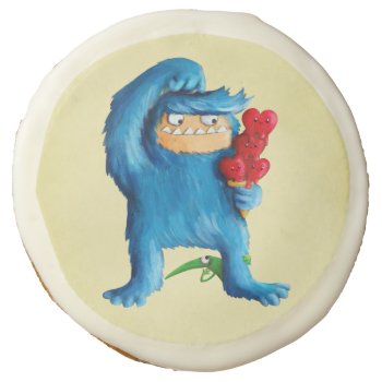 Blue Monster Ice Cream Sugar Cookie by colonelle at Zazzle