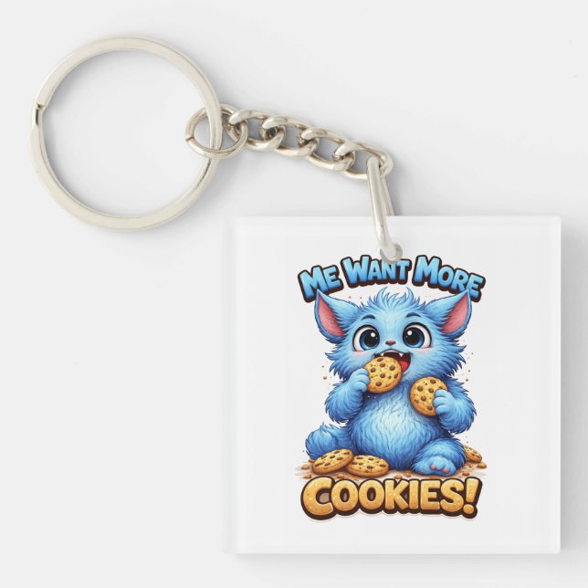 Blue Monster Keychain (Front)