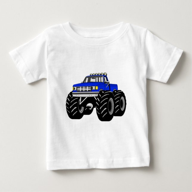 BLUE MONSTER TRUCK BABY T-Shirt (Front)