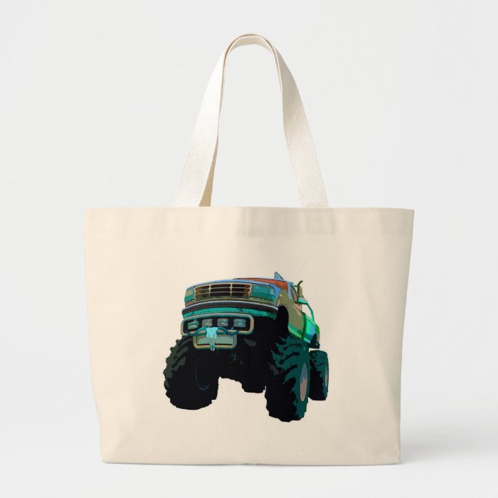 Blue Monster Truck Canvas Bag