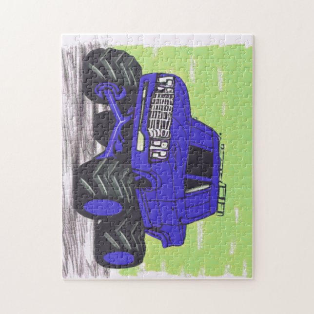 Blue Monster Truck Jigsaw Puzzle (Vertical)