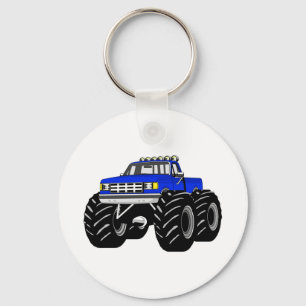 BLUE MONSTER TRUCK KEYCHAIN