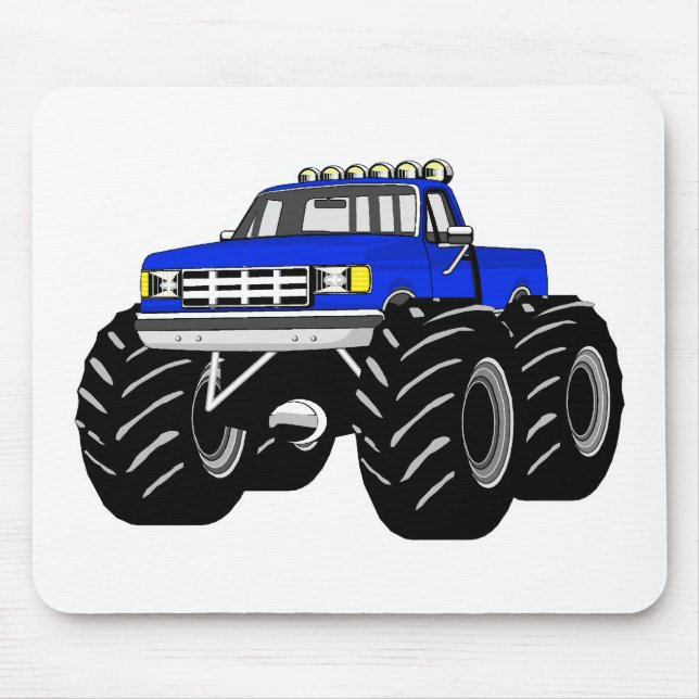 BLUE MONSTER TRUCK MOUSE PAD (Front)