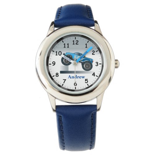 Blue Monster Truck Personalize Me Watch