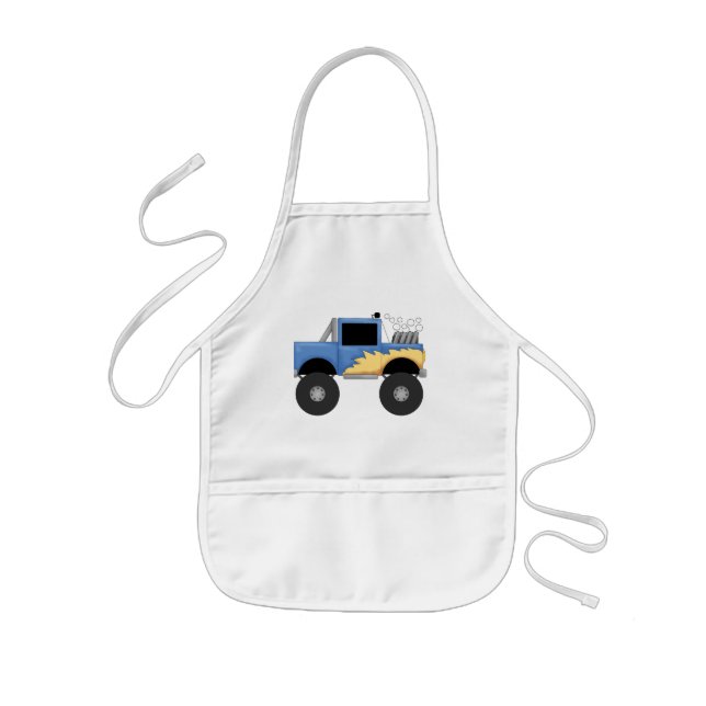 Blue Monster Truck Tshirts and Gifts Kids' Apron (Front)