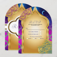 Blue Moon Arabian Nights Glam Gold Purple RSVP