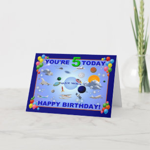 BLUE MOON Birthday Card