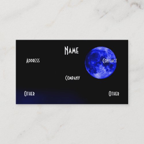 Blue Moon Business Card