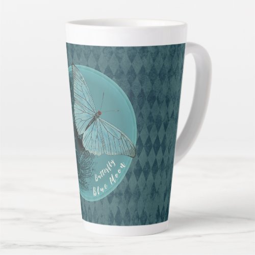 Blue Moon Butterfly Latte Mug