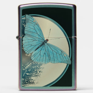 Blue Moon Butterfly Zippo Lighter