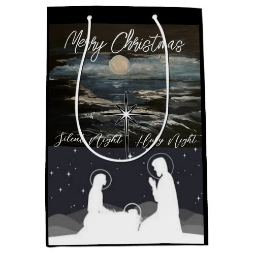 Blue Moon Christmas Nativity  Medium Gift Medium Gift Bag