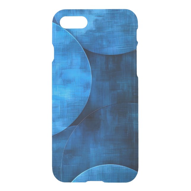 Blue Moon Circles Uncommon iPhone Case (Back)