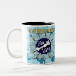 Blue Moon Clock Tower Two-Tone Coffee Mug