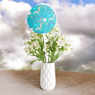 Blue Moon Clouds Pattern Balloon