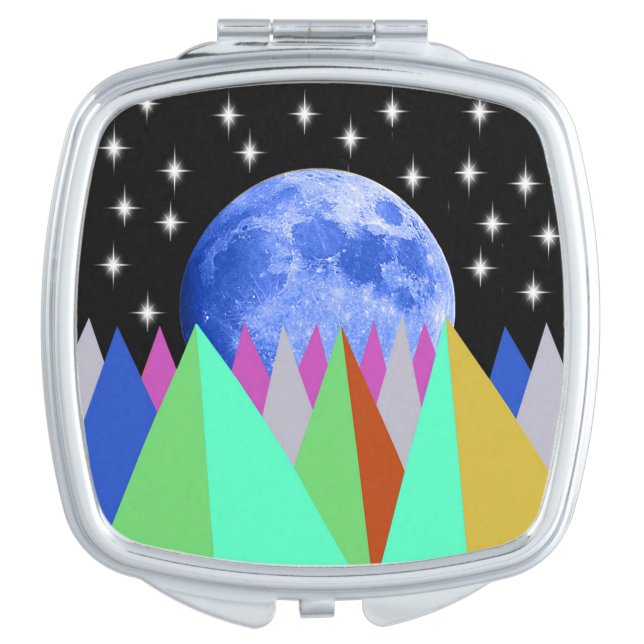 Blue Moon Compact Mirror (Front)