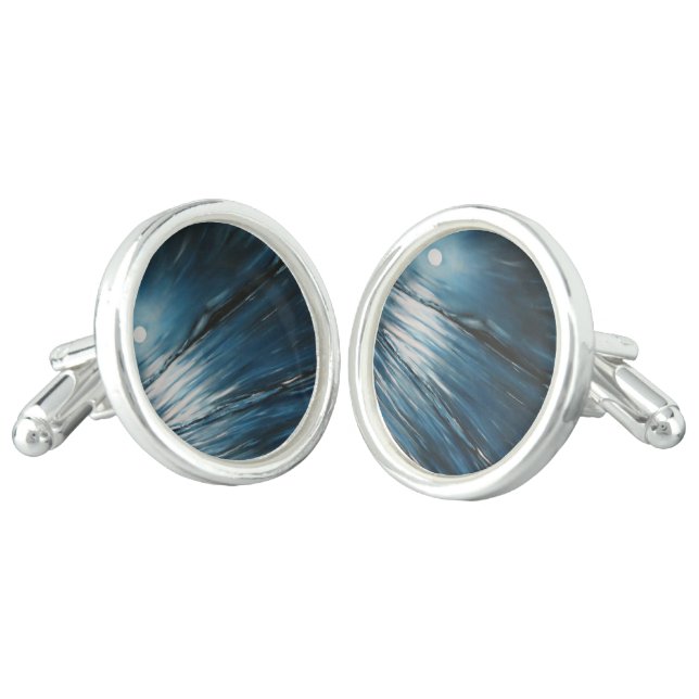 BLUE MOON CUFFLINKS (Angled)
