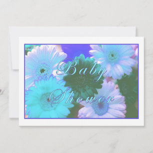 Blue Moon Daisy Baby Shower Invitation