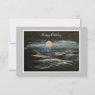 Blue Moon Flat Note Card