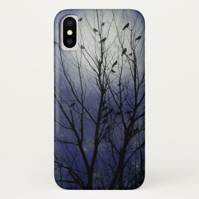 Blue Moon Glow Night Of Crows Case-Mate iPhone Case (Back)
