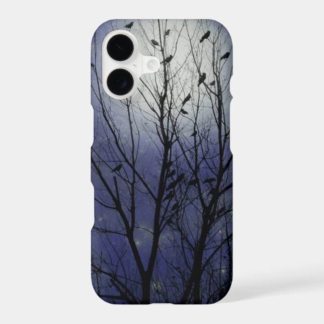 Blue Moon Glow Night Of Crows Iphone Case (Back)