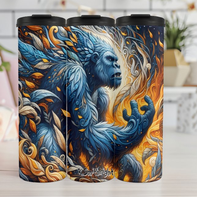 Blue Moon Gorilla Spirit Thermal Tumbler (Creator Uploaded)