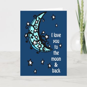 Blue Moon Greeting Card by KRStuff at Zazzle