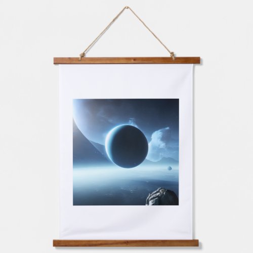 Blue moon hanging tapestry