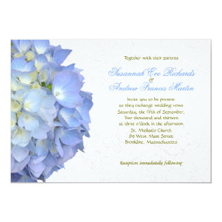 Blue And Gray Hydrangea Pocket Wedding Invitations Ewpi097 As Low Hydrangea Wedding Invitations