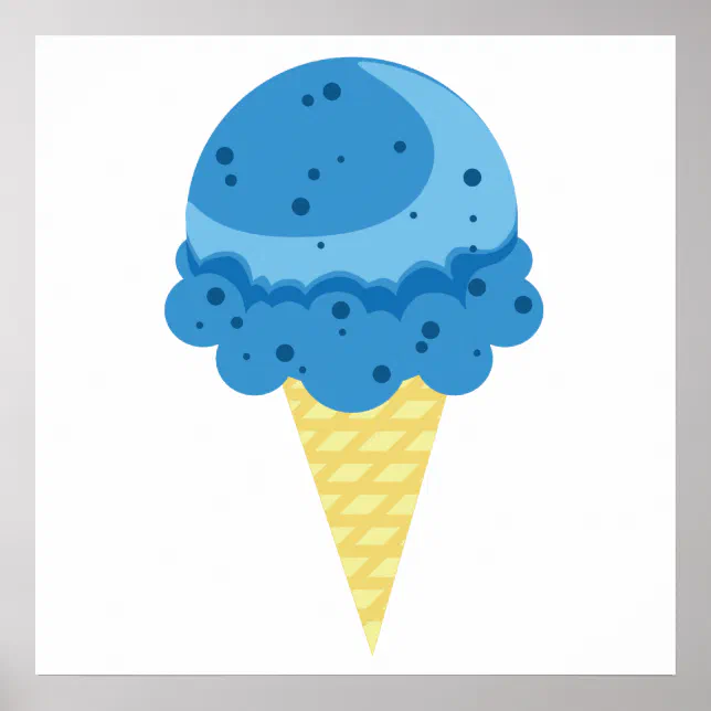 Blue Moon Ice Cream Poster | Zazzle