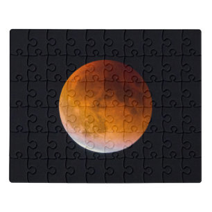 Blue Moon Lunar Eclipse Washington State Jigsaw Puzzle
