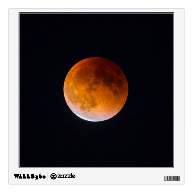 Blue Moon Lunar Eclipse | Washington State Wall Decal (Front)