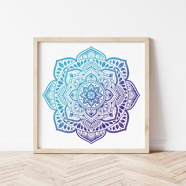 Blue Moon Mandala Print (Creator Uploaded)