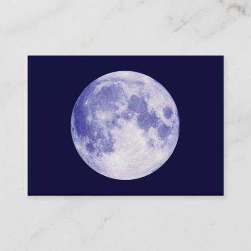 Customizable Blue Moon, Mini Photo Business Card Templates