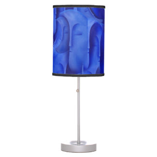 Blue Moon, Moon Faces  Table Lamp