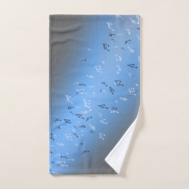 Blue moon Musical Note  Hand Towel (Hand Towel)