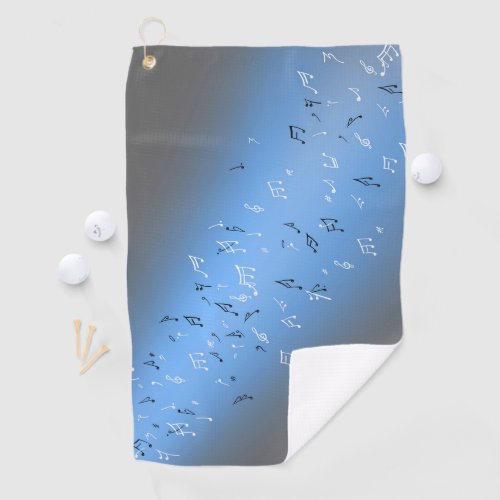 Blue Moon Musical Notes Golf Towel