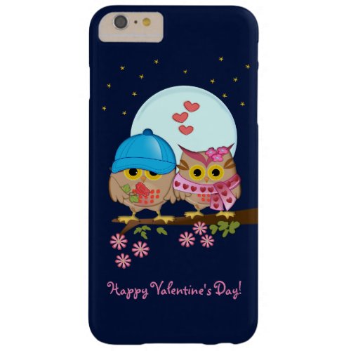 Blue moon owls in love  custom text barely there iPhone 6 plus case